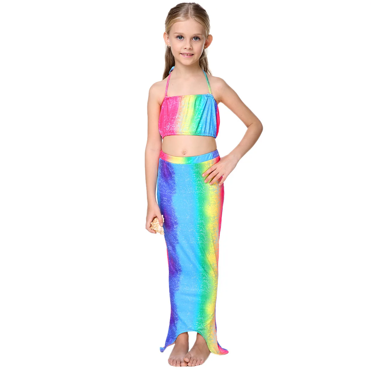 4 7T Girl Cosplay Mermaid Tail custome kids Mermaid Tail fancy green