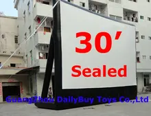 MS01 BENAO 30ft LOWEST price purchase inflatable movie screen/outside movie screen and projector for advertising