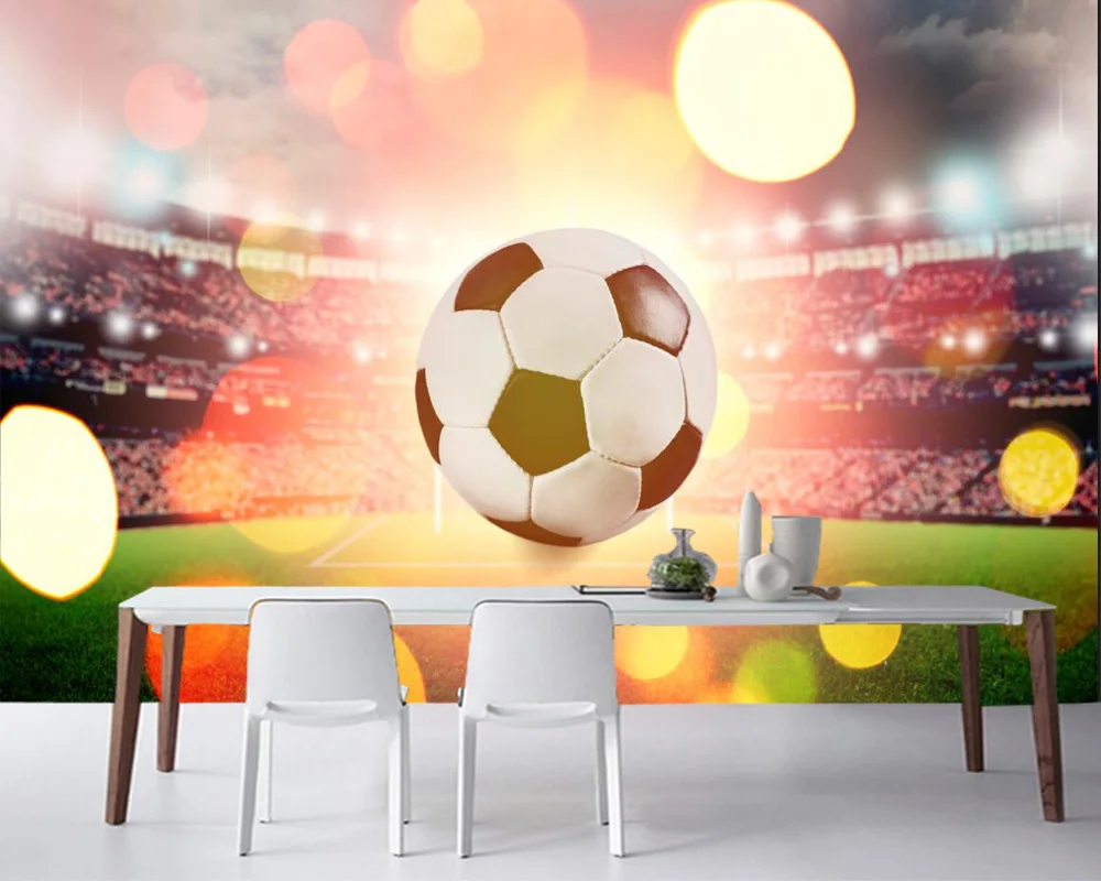 

Papel de parede Football Ball Sport photo 3d custom wallpaper murals,living room TV sofa wall kids' room wall papers home decor