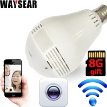 LED Bulb Light with 960P 360 degree Mini VR Camera Wireless IP Camera Wi-fi FishEye 1.3MP Home Security WiFi Camera Panoramic