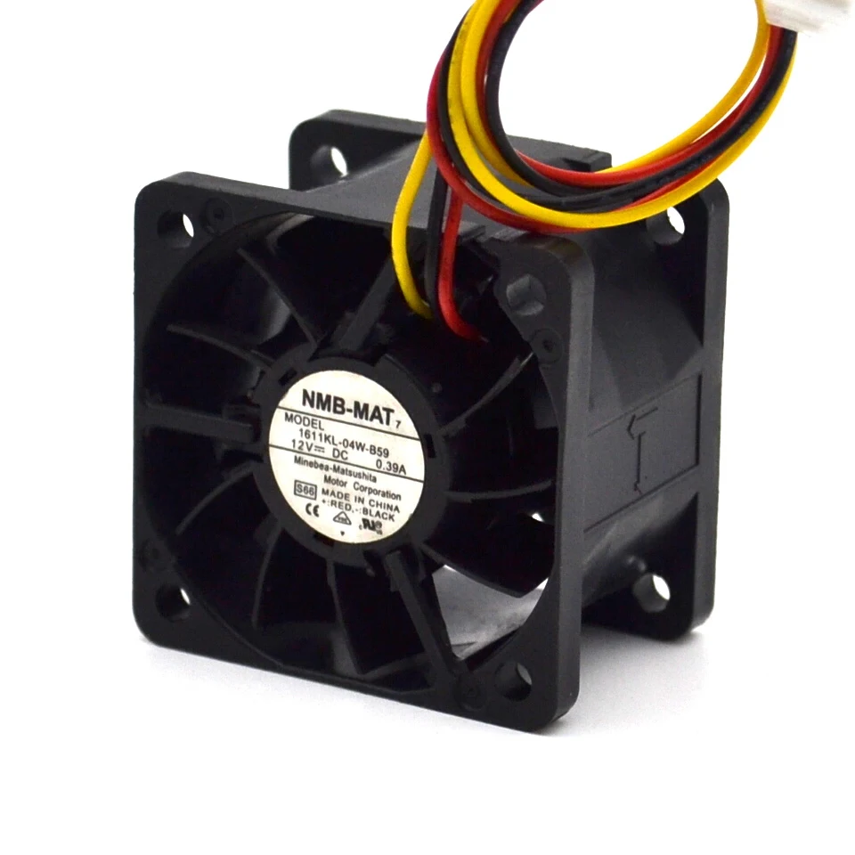 1pcs NMB 1611KL-04W-B59 4028 12 V 0.39 A 4 cm 3-Wire Serveur Ventilateur de refroidissement 