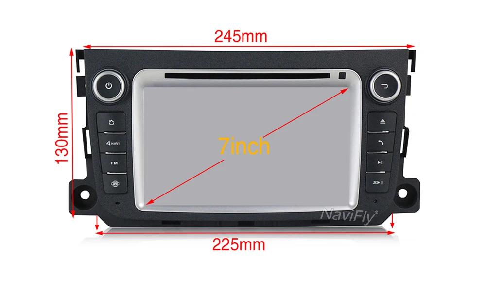 Perfect NaviFly 2 Din Android 9.0 IPS DSP car multimedia player for Mercedes/Benz Smart Fortwo 2011 2012 2013 2014 two sets of UI 6