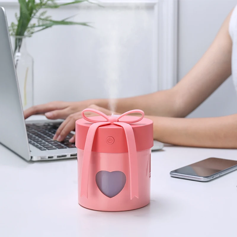 

Portable 350ml Triple Air Purifier with Fan LED Night Light Cup USB Charging Humidifier Diffuser Atomizer