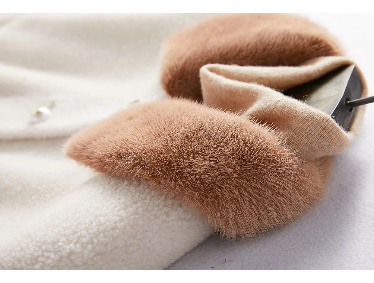 DUOUPA 2019 Lazy New Small Fashion Sheep Sheared Fur Coat Female Short Paragraph Dream Particles Gilded Square Collar Coat