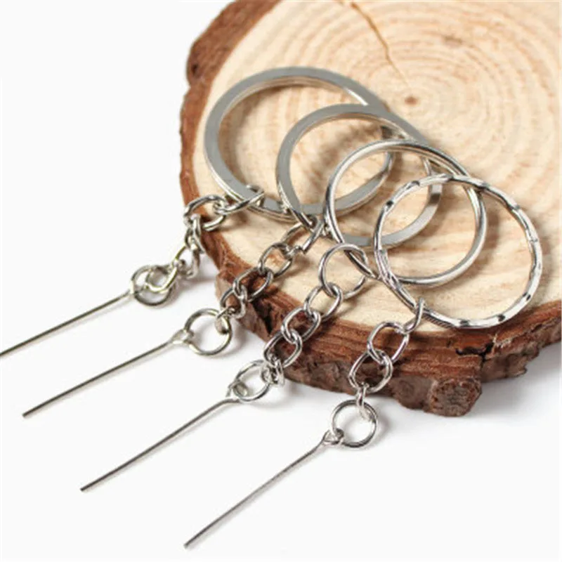 

ACLOVEX 20pcs 25/30mm Iron Key Rings Key Chains Accessories Diy With Eye Pins Keyrings Keychains Split Ring Craft Jewelry Making