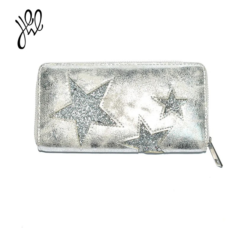 

Fashion Long Women Wallets Leather Elegant Clutch Wallet Bling Star Ladies Wallet New Factory Sale Card Holder Coin Purse 500744
