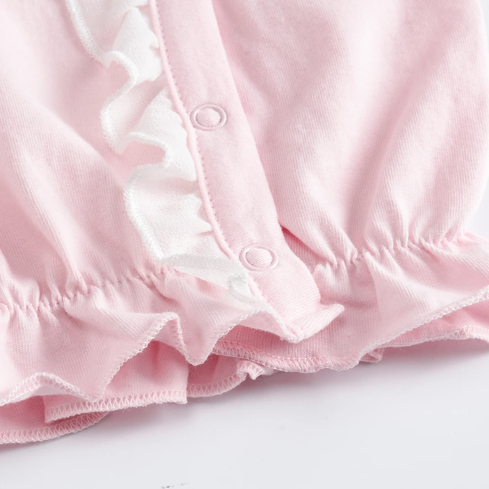 Г., детская одежда для сна для маленьких девочек зимняя одежда из мягкого хлопка, светло-розовый детский комбинезон Пижама для новорожденных с длинными рукавами, ночная рубашка