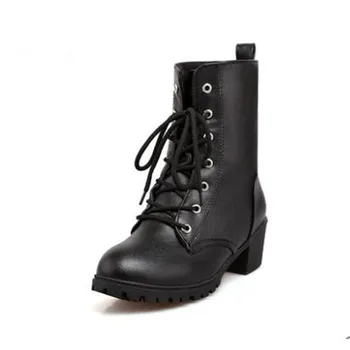 

2017 Martin boots fashion boots plus size women shoes lace cotton boots