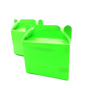 

6PCS/LOT LIGHT GREEN CANDY BOXES BIRTHDAY PARTY FAVORS BABY SHOWER LIGHT GREEN CANDY CASE SOLID COLOR GO GIFT BOXES