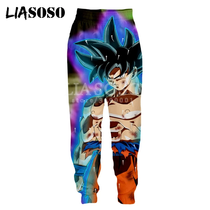 LIASOSO, 3d принт, мужские и женские спортивные штаны, хит, аниме, DBZ, Dragon Ball Z, Супер Saiyan Goku, повседневные тренировочные штаны, штаны для бега, X0975