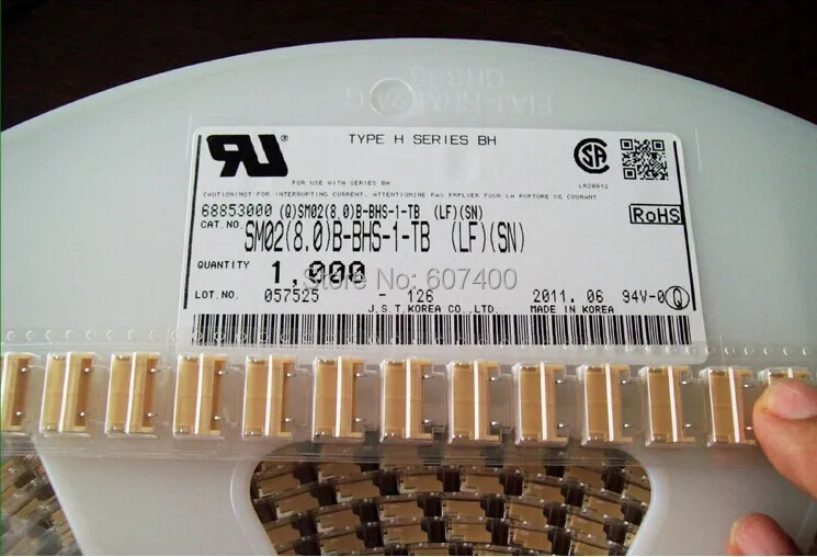 SM02 (8 0) B-BHS-1-TB CONN HDR 2POS 8 мм R/A SMD (LF) (SN) Соединители терминалы Корпус 100% оригинальные