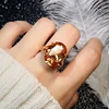 MOONROCY Crystal Rings Champagne Rose Gold Color Cubic Zirconia Wedding Oval Party Jewelry for Women Gift Dropshipping Wholesale ► Photo 2/6