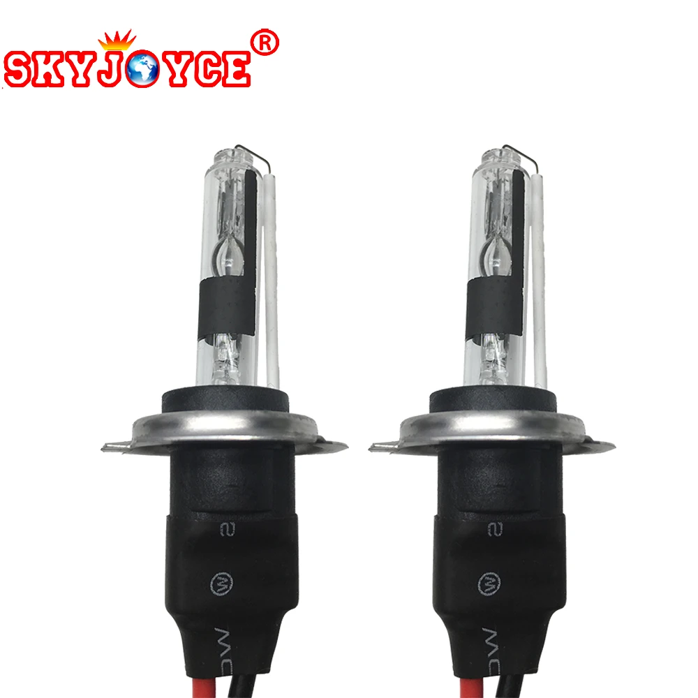 SKYJOYCE 2X35 W 12V hid xenon H7R лампа 4300K 5000K 6000K 8000K с металлическим основанием H7R покрытие слой hid фары аксессуары