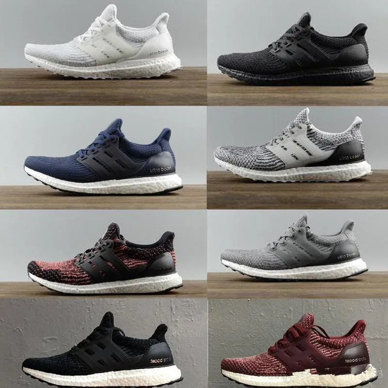 

New Ultra Boots 3.0 4.0 Men Women Running Shoes Boost Primeknit Triple Black and White Oreo grey Blue CNY Sport Sneakers