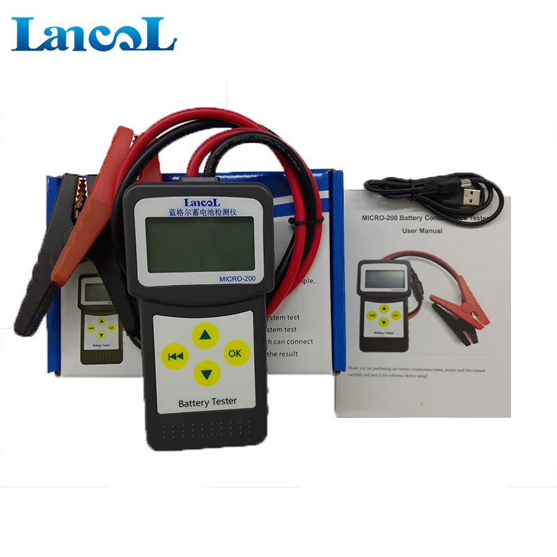 LANCOL MICRO-200 With Multi-Languages Auto Battery Life Tester Battery Analyzer 2000CCA Tester Battery Car Diagnostic Tool