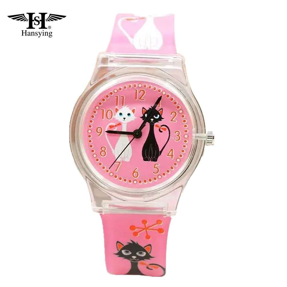 Hansying бренд повседневные модные женские часы для женщин Мини водонепроницаемый, спортивный силиконовый часы - Цвет: SBW1040Y