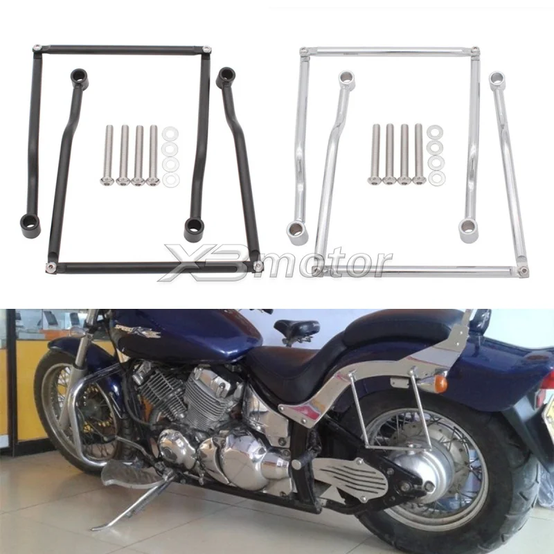 

Motorcycle Saddle bag Support Bars Mounts Bracket For Honda VT400 VT750 VT1100 Shadow VTX1800 1300 STEED VLX400 600 Magna VF250