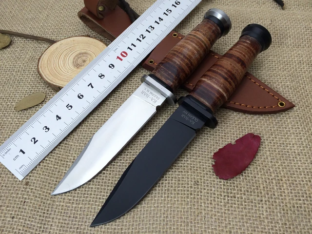 Newest Steel Leather Handle Blade 7cr17mov Hunting Ka Bar Olean Ny Newest Steel Leather Handle Blade 7cr17mov Hunting Ka Bar Olean Ny Usn Mk1 Fixed