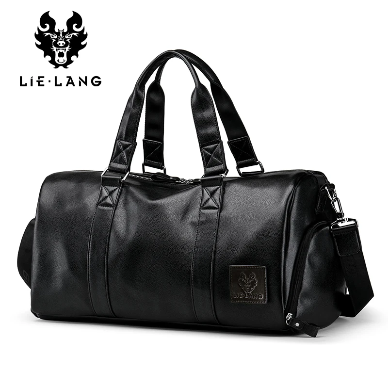 

LIELANG Fashion Mens Handbag Big Capacity Travel Bag High Quality Leather Luggage Bags Waterproof Totes Casual Male Shoulder Bag