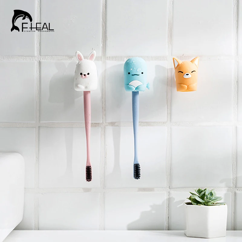 FHEAL мультфильм животных присоска зубная щетка держатель Косметическая ручка для