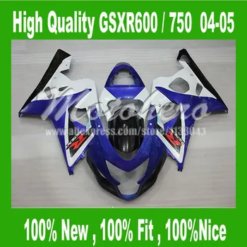 

Fairing kits White Blue T436g for SUZUKI GSXR 600 K4 GSXR600 04 05 GSXR 750 K4 2004 2005 GSX-R600 GSX-R750 04 05 fairings
