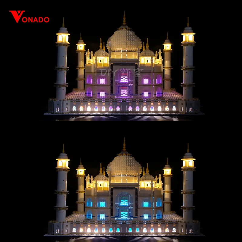 

LED Light Kit for lego 10189 10256 and 17001/17008 The taj mahal Building Blocks Bricks Toys Gift Toys For Children(only lights)