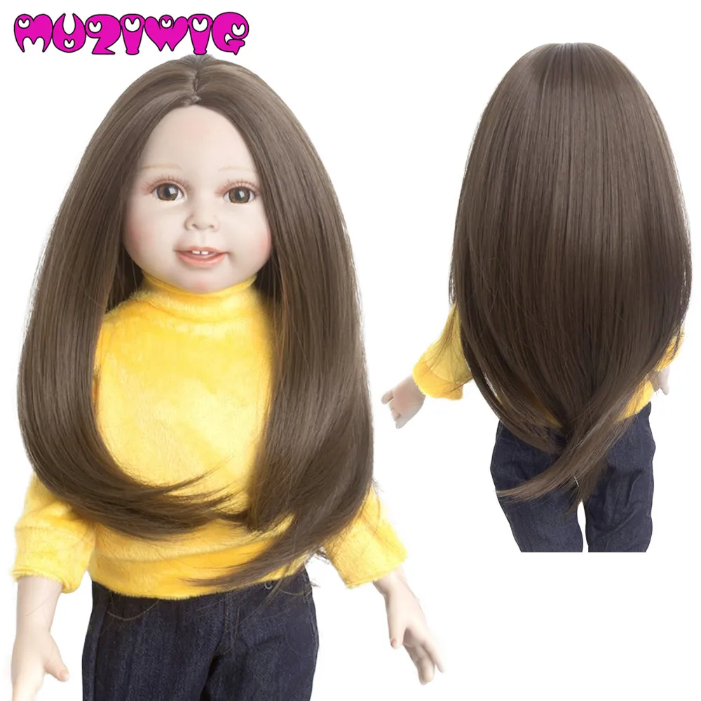 Kids gifts Classical Long Straight Doll Hair Wigs Girl Style for 18'' Height American Doll