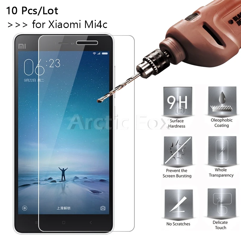 10 Pcs/Lot 2.5D 0.26mm 9H Premium Tempered Glass Screen Protector For Xiaomi Mi4c Mi 4c protective film For Xiaomi Mi4c a-mobile-mi : image 10 Pcs/Lot 2.5D 0.26mm 9H Premium Tempered Glass Screen Protector For Xiaomi Mi4c Mi 4c protective film For Xiaomi Mi4c a-mobile-mi