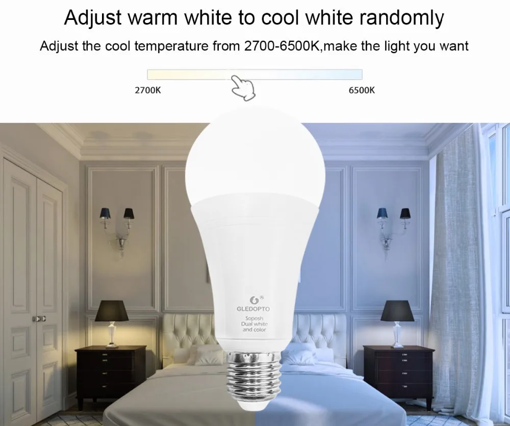 Светодиодная лампа ZIGBEE E27 E26 RGBCCT 6 Вт 12 с регулируемой яркостью умный свет AC 110 В 220