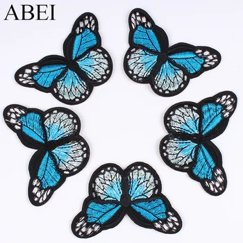 

6pcs/lot Embroidered Iron On Butterfly Patches Sew On Animal Stickers For Shirts Jeans Coats Jeans Backpack DIY Fabric Appliques