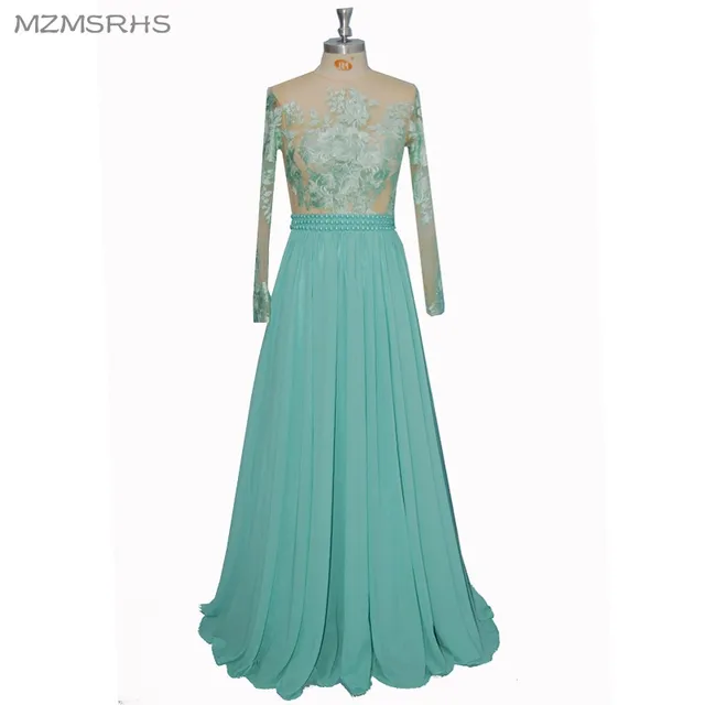 Turquoise Lace Prom Dresses 2018