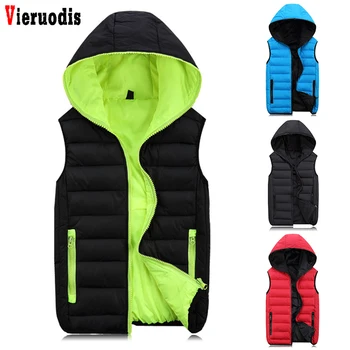 

Spring for Men Casual Fashion Warm Sleeveless Jacket Mens Work Vests Coats Hooded Male Winter Vest Light Plus Size 4XL Waistcoat