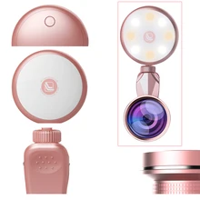 Girlwoman 8 Светодиодный светильник-вспышка 185 рыбий глаз широкоугольный Макро объектив для мобильного телефона для смартфона вращающийся на 360 градусов светодиодный светильник