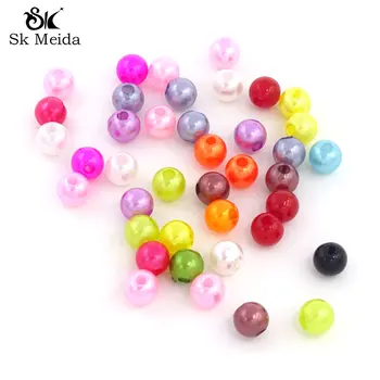 Perlas de imitación de colores mezclados Perlas Para bisutería 6 mm Abalorios Para Hacer Pulseras Perola Para Artesanato 500 unids/lote