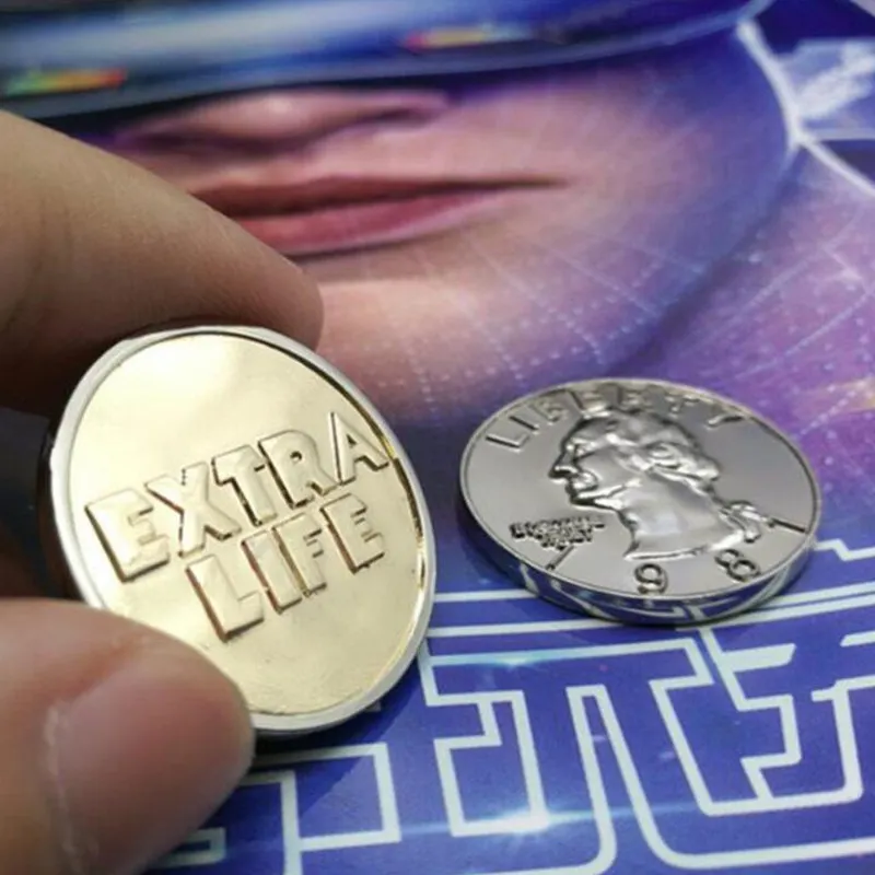 Ready Player One Extra Life Coin Quarter Cosplay Prop Commenorative