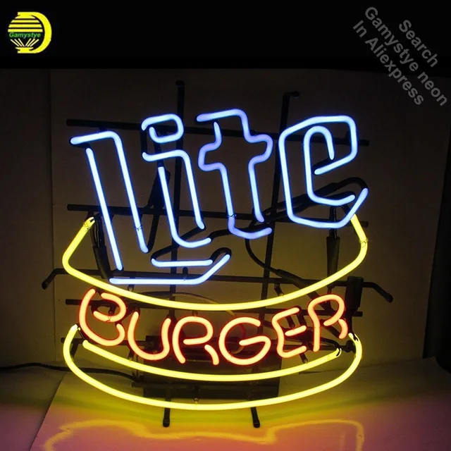 neon light up signs fashion neon sign for miller lite burger room display custom design restaurant shop light signs neon signs neon light up signs fashion neon sign for miller lite burger room display custom design restaurant shop light signs neon signs