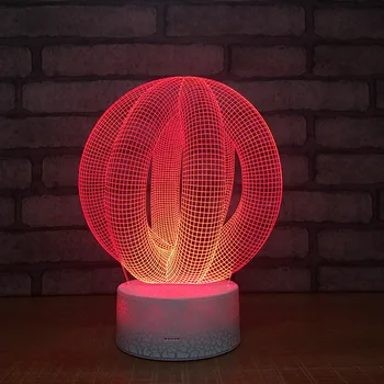 

Creative Personality Circl 3d Lamp Bedside Decorative Lights New Fancy Electronic Products 3d Led Night Light
