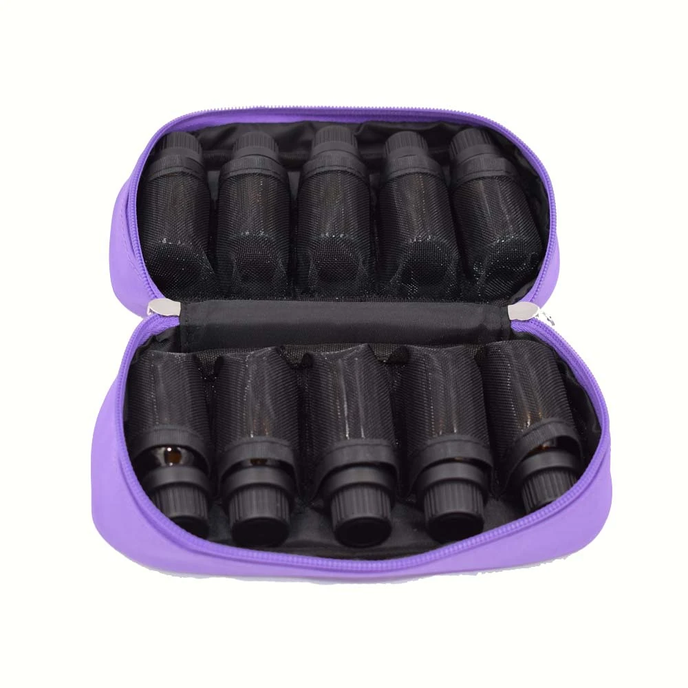 

Popular Essential Oil Travel Carrying Case With Strong Zipper Holds 10 Bottles-Size 5ML, 10ML, 15ML or 10 ML