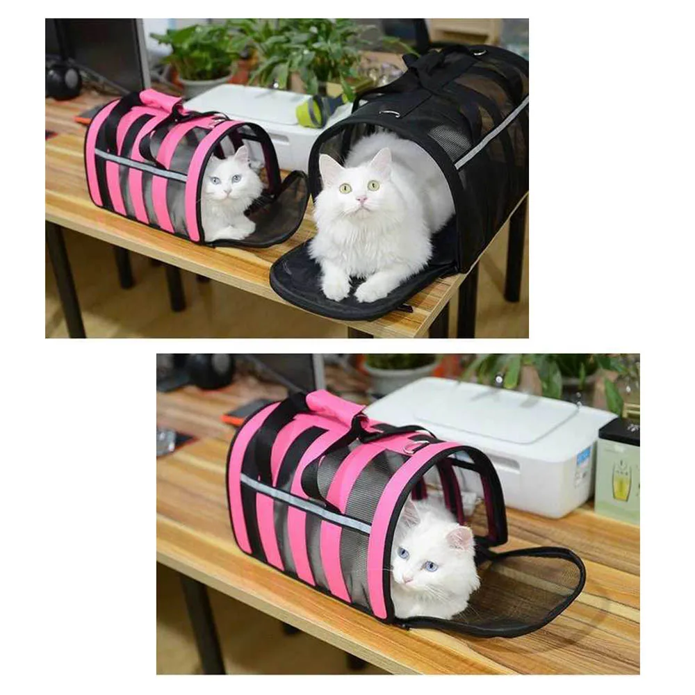 Переносная сумка-переноска для собак, Оксфорд, дышащая сетка, щенок, кошка, для путешествий на открытом воздухе, для пеших прогулок, тканевый фильтр контейнер-переноска, 4 цвета