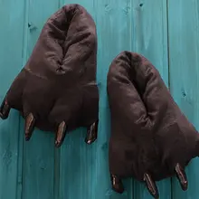 IVI Bear paw slippers Winter Warm Animal indoor floor Slippers Women Men Children Shoes Funny Christmas Monster Dinosaur claw