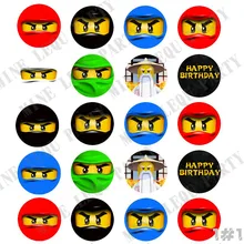 Adesivos ninja para crianças, adesivos para festa de aniversário, agradecimento, adesivos para chá de bebê, etiquetas para meninos e meninas