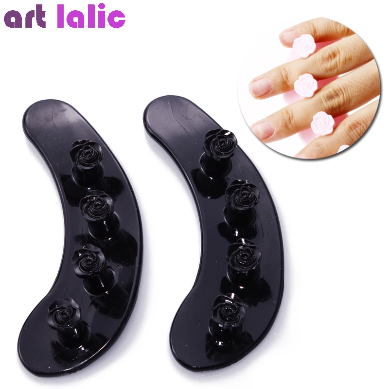 

2 Pcs/Pack Silicone Soft Form Finger Separator Toe Spacer Beauty Nail Tool Flexible Soft Silica Manicure Pedicure Random Color