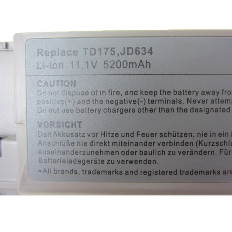 HSW 5200 мАч Аккумулятор для dell Latitude D620 D630 ATG UMA D630c точность M2300 TG226 UD088|battery for dell|laptop