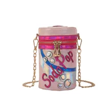 Лазерная женская сумка на цепочке, модная сумка через плечо