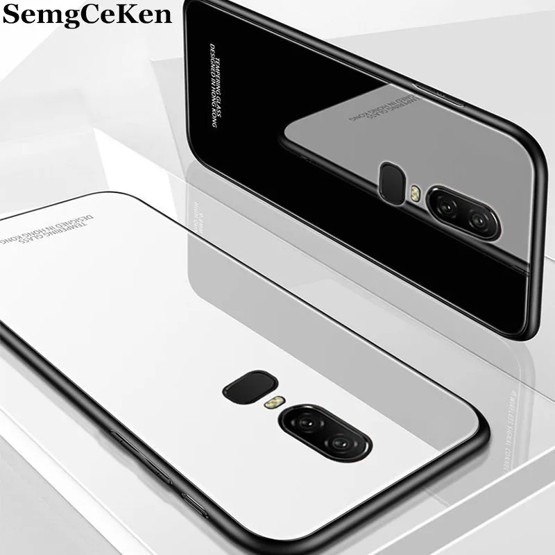 SemgCeKen стеклянный зеркальный чехол для oneplus 5 t 6t 7 pro 7pro one plus силиконовый Жесткий из