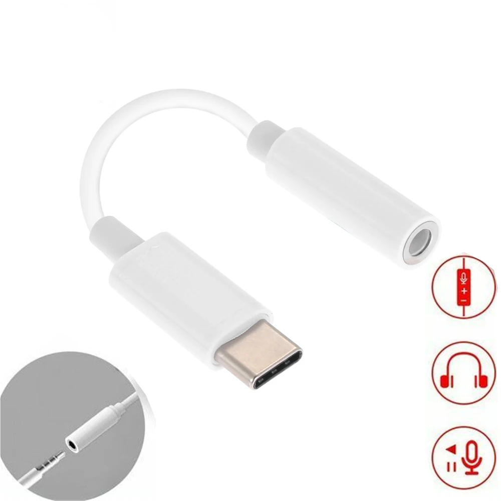 

1pc New Original For HUAWEI Type C 3.5 Jack Earphone Cable USB C to 3.5mm AUX Headphones Adapter Smartphone Accessories
