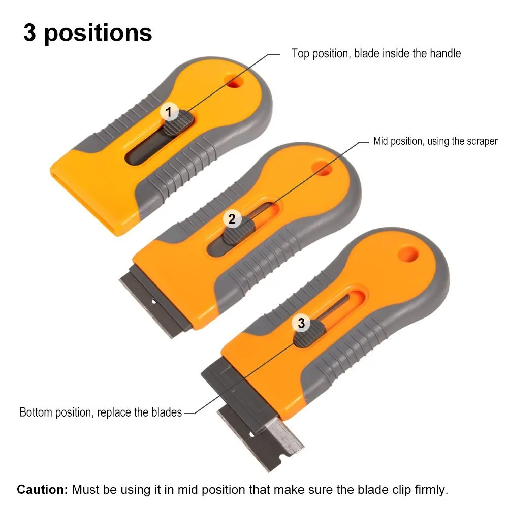 EHDIS Razor Scraper with Metal Razor Blade Window Tint Tool Car Carbon