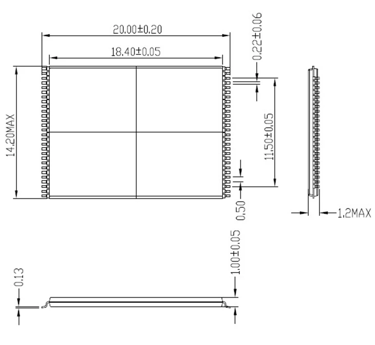 ECU TSOP56 Программирование разъем шаг 0,5 мм Чип Размер 14 x18mm Открытый Топ IC тестовое гнездо флэш-адаптер