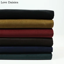 Хлопок, однотонный, черно-зеленый, коричневый, синий, черный, хаки, винно-красный, тонкий вельвет, мягкая ткань для одежды, шляпа, платье, брюки, рубашка