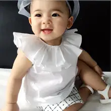 Детская рубашка для девочек топы для малышей, новинка, летняя блузка для девочек Детская верхняя одежда От 2 до 7 лет